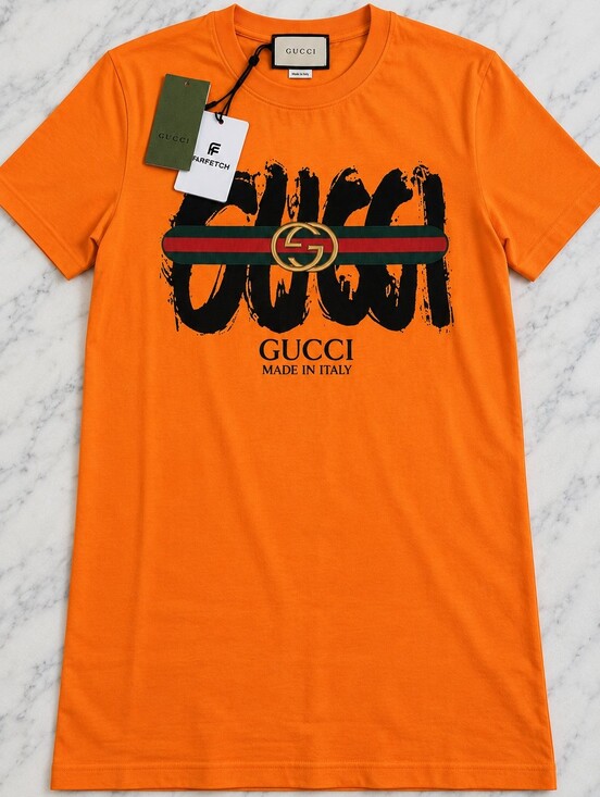 Gucci Tops - Gucci Orange Logo Graphic Unisex T-Shirt